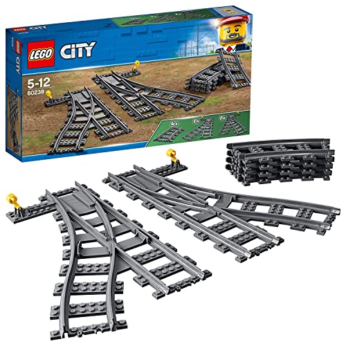 LEGO City Weichen, 6 Elemente, Erweiterungsset für Kinder, Spielzeug Set 60238 von LEGO