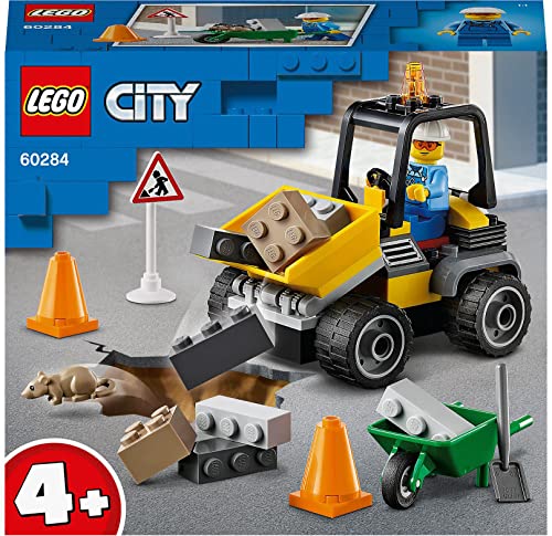 LEGO 60284 City Baustellen-LKW Spielzeug Bausteine-Set, Frontlader Baufahrzeug für Jungen und Mädchen ab 4 Jahre, Lernspielzeug für Kinder von LEGO