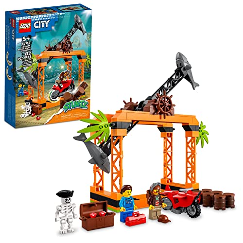 LEGO 60342 City Stuntz Stuntz Die Herausforderung des Wasserfalls: Angriff der Haie, Motorrad-Abenteuerspielzeug für Jungen und Mädchen ab 5 Jahren, Geschenkidee LEGO 60342 City Stuntz Stuntz Die Herausforderung des Wasserfalls: Angriff der Haie, Motorrad-Abenteuerspielzeug für Jungen und Mädchen ab 5 Jahren, Geschenkidee von LEGO