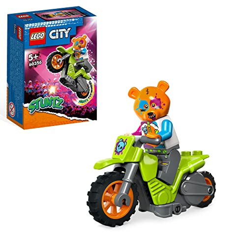 LEGO 60356 City Stuntz Bären-Stuntbike Schwungradbetriebenes Motorrad-Spielzeug Mit Rennfahrer Minifigur Für Spannende Sprünge Und Tricks Als Kleines Geschenk von LEGO