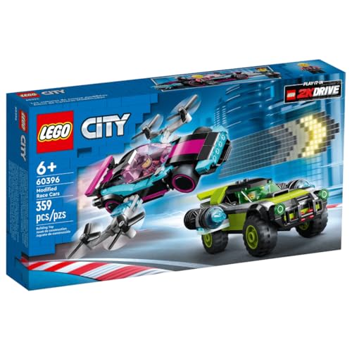 LEGO 60396 City Modified Race Cars 6.359 Teile Bauspielzeug. Baue 2 Coole Rennautos aus dem beliebten Spiel 2k Drive, mittel von LEGO