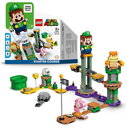 LEGO Super Mario Abenteuer mit Luigi – Starterset, Spielzeug mit Einer interaktiven Figur, modulares Set, Geschenk für Mädchen und Jungen 71387 von LEGO