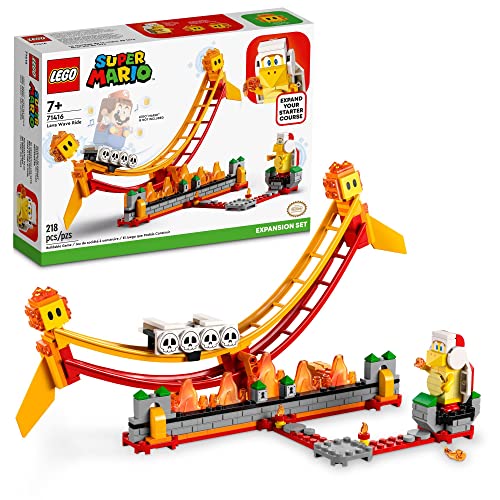 LEGO 71416 Super Mario Lavawelle-Fahrgeschäft – Erweiterungsset mit Feuer-Bruder und 2 Hotheads zum Kombinieren mit Starterset, Spielzeug für Kinder von LEGO