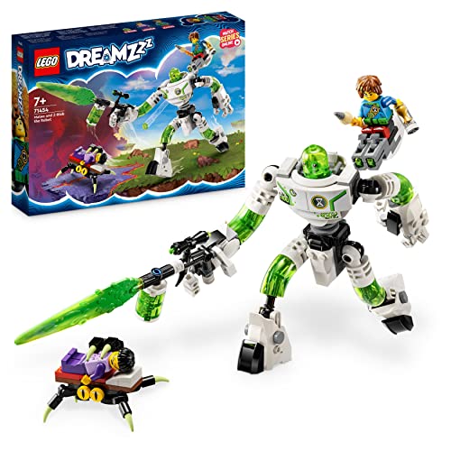 LEGO DREAMZzz 2-in-1 Mateo und Roboter Z-Blob, kreatives Abenteuer-Spielzeug Set mit Roboterfigur, Jayden und Mateo Minifiguren, basierend auf der TV-Show, Spielzeug für Kinder ab 7 Jahren 71454 von LEGO