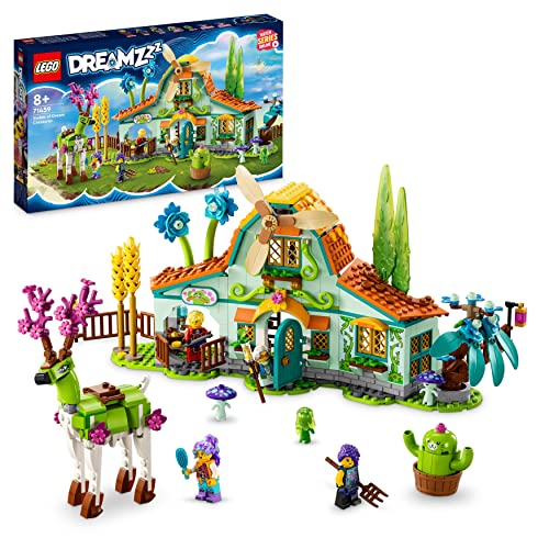LEGO DREAMZzz Stall der Traumwesen, Fantasy-Bauernhof-Spielzeug mit Hirschfigur, die auf 2 Arten gebaut Werden kann und 4 TV-Show-Minifiguren, Set mit Fabelwesen für Kinder, Mädchen und Jungen 71459 von LEGO