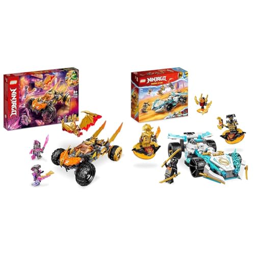 LEGO 71769 NINJAGO Coles Drachen-Flitzer, Ninja-Set für Kinder mit Auto-Spielzeug & 71791 NINJAGO Zanes Drachenpower-Spinjitzu-Rennwagen von LEGO