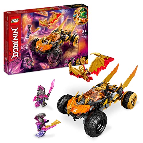 LEGO 71769 NINJAGO Coles Drachen-Flitzer, Ninja-Set für Kinder mit Auto-Spielzeug, Schlangen-Figur und 3 Minifiguren, inkl. Kai und Cole, Geschenk für Fans, Mädchen und Jungen von LEGO