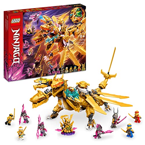 LEGO 71774 NINJAGO Lloyds Ultragolddrache, Set mit Drachen-Figur und 9 Mini-Actionfiguren inkl. Lloyd, Kai und Zane, Spielzeug für Kinder ab 9 Jahren, Geschenk für Mädchen und Jungen von LEGO