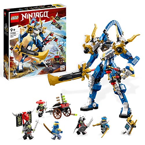 LEGO NINJAGO Jays Titan-Mech, Ninja-Spielset mit Jay, Nya und grüner Skelett-Krieger Minifiguren, Geschenk zum Geburtstag für Kinder ab 9 Jahren 71785 von LEGO