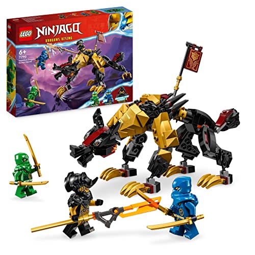 LEGO NINJAGO Jagdhund des kaiserlichen Drachenjägers, baubares Monster-Spielzeug für Kinder ab 6 Jahren, Jungs und Mädchen, posierende Fabelwesenfigur, 3 Minifiguren zum Sammeln, Geschenkidee 71790 von LEGO