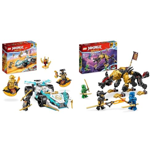 LEGO 71791 NINJAGO Zanes Drachenpower-Spinjitzu-Rennwagen & 71790 NINJAGO Jagdhund des kaiserlichen Drachenjägers von LEGO