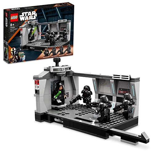 LEGO 75324 Star Wars Angriff der Dark Trooper, Set mit Luke Skywalker mit Lichtschwert und 3 Dark Troopers Minifiguren, The Mandalorian Serie von LEGO