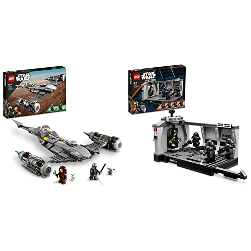 LEGO 75325 Star Wars Der N-1 Starfighter des Mandalorianers aus Das Buch von Boba Fett, Spielzeug zum Bauen, Set mit Figur des Baby Yoda & 75324 Star Wars Angriff der Dark Trooper von LEGO