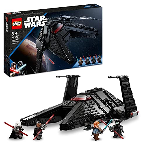 LEGO 75336 Star Wars Die Scythe - Transportschiff des Großinquisitors, Spielzeug-Raumschiff mit 2 Shootern, Ben Kenobi Minifigur und Lichtschwertern, Obi-Wan Kenobi Set von LEGO