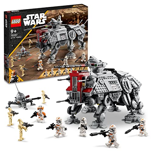 Lego Star Wars at-TE Walker, Bewegliches Spielzeugmodell, Set mit Minifiguren inkl. 3 Klonsoldaten, Kampfdroiden und Zwergspinnendroide 75337 von LEGO