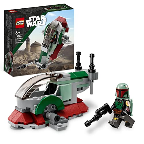 LEGO 75344 Star Wars Boba Fetts Starship - Microfighter Set, Modell aus Der Mandalorianer, baubares Spielzeug mit Flick-Shooter und verstellbaren Flügeln von LEGO