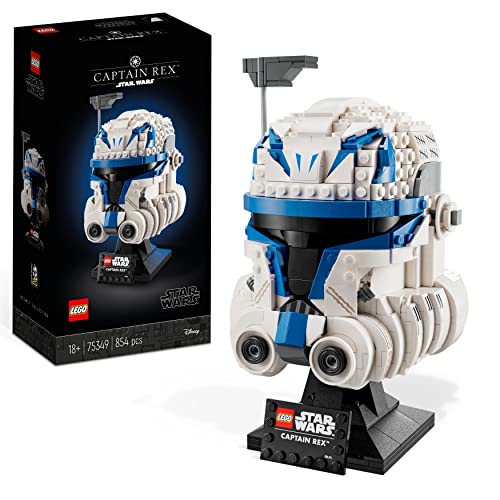 LEGO 75349 Star Wars Captain Rex Helm Set, The Clone Wars Modell Sammlerstück für Erwachsene, 2023 Serie, Erinnerungsstück und Geschenk-Idee von LEGO