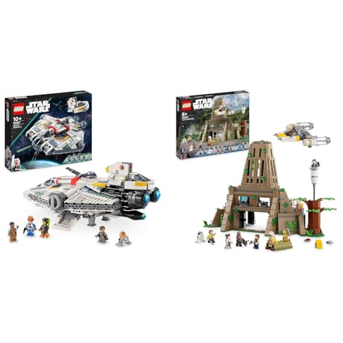 LEGO 75357 Star Wars Ghost & Phantom II Set mit 2 Ahsoka-Fahrzeugen & 75365 Star Wars: Eine Neue Hoffnung Rebellenbasis auf Yavin 4 mit 10 Minifiguren von LEGO