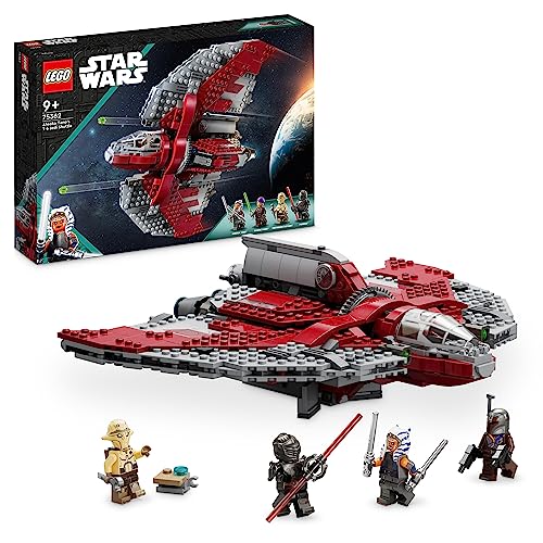 LEGO Star Wars Ahsoka Tanos T-6 Jedi Shuttle Set, baubares Raumschiff-Spielzeug mit 4 Minifiguren inkl. Sabine Wren und Marrok mit Lichtschwertern, Geschenkidee für Fans der Ahsoka-Serie 75362 von LEGO