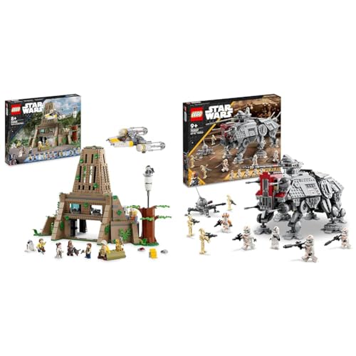 LEGO 75365 Star Wars: Eine Neue Hoffnung Rebellenbasis auf Yavin 4 mit 10 Minifiguren & 75337 Star Wars at-TE Walker von LEGO