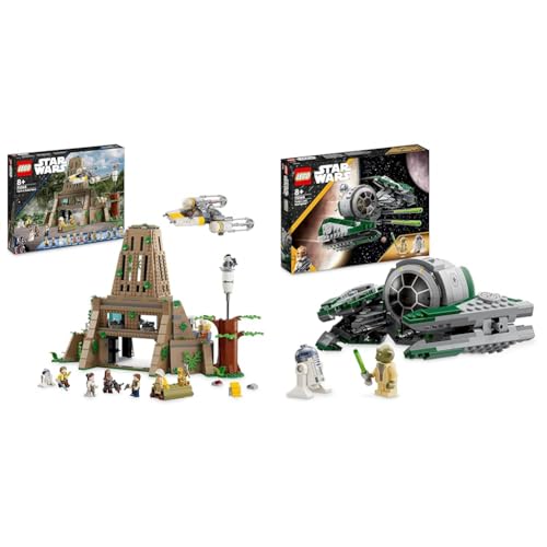 LEGO 75365 Star Wars: Eine Neue Hoffnung Rebellenbasis auf Yavin 4 mit 10 Minifiguren & 75360 Star Wars Yodas Jedi Starfighter, Clone Wars Fahrzeug-Set von LEGO