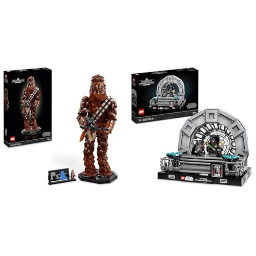 LEGO 75371 Star Wars Chewbacca, Wookie-Figur mit Bogenspanner & 75352 Star Wars Thronsaal des Imperators von LEGO