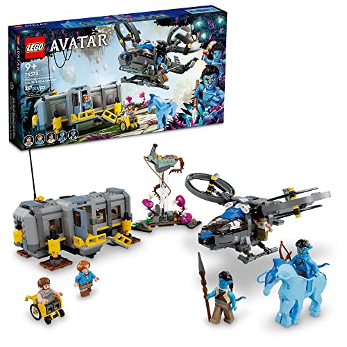 LEGO 75573 Avatar Schwebende Berge: Site 26 und RDA Samson, baubares Helikopter-Spielzeug für Kinder mit Schreckenspferd-Tierfigur und 5 Minifiguren von LEGO