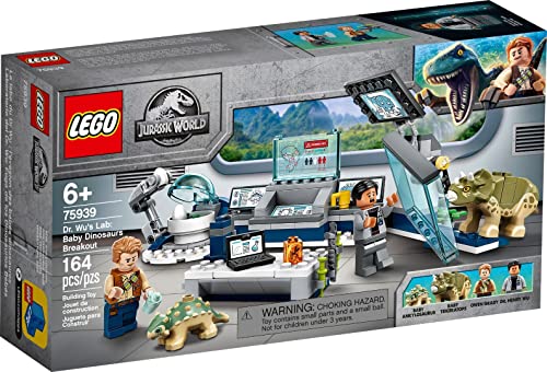 LEGO 75939 Jurassic World Dr. WUS Labor: Ausbruch der Baby-Dinosaurier, Spielzeug mit Owen-Minifigur von LEGO