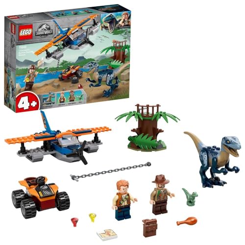 LEGO 75942 Jurassic World Velociraptor: Rettungsmission mit dem Doppeldecker 4+ Dinosaurier Spielzeug für Vorschulkinder von LEGO