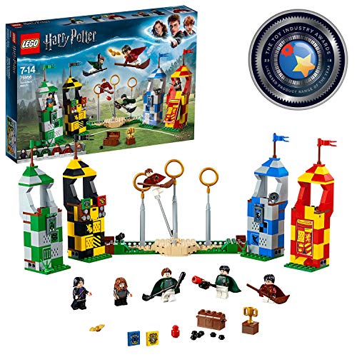 LEGO 75956 Harry Potter Quidditch Turnier Bauset, Gryffindor, Slytherin, Ravenclaw und Hufflepuff Türme, Harry Potter Spielzeuggeschenke von LEGO