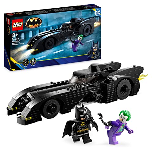 LEGO 76224 DC Batmobile: Batman verfolgt den Joker Set, Batmobil-Spielzeugauto von 1989 mit 2 Minifiguren, Automodell des Dark Knight mit Batarang, Superhelden-Geschenk für Kinder, Jungen und Mädchen von LEGO