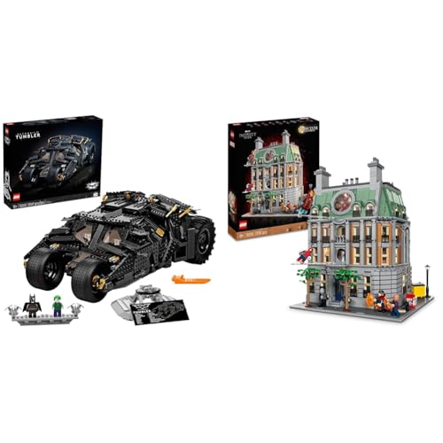 LEGO 76240 DC Batman Batmobile Tumbler & Marvel Sanctum Sanctorum, 3-stöckiges Modular Building Set von LEGO