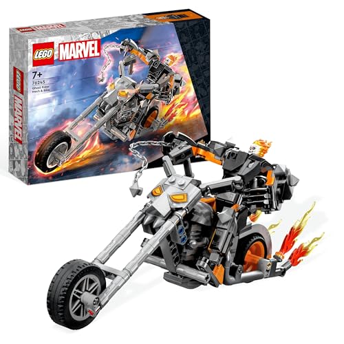 LEGO Marvel Ghost Rider mit Mech & Bike, Superhelden Motorrad Spielzeug zum Bauen mit Kette und Action-Figur, Geschenk für Kinder ab 7 Jahren 76245 von LEGO