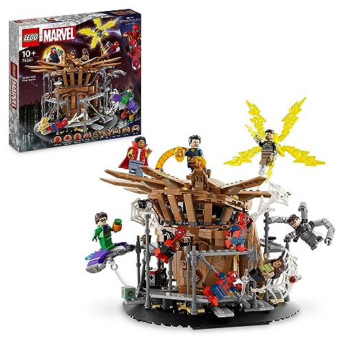 LEGO 76261 Marvel Spider-Mans großer Showdown, Spider-Man: No Way Home-Set mit 3 Peter Parker-Minifiguren sowie Green Goblin, Electro, Sandman, Ned, Doctor Strange und MJ, Sammlermodell von LEGO