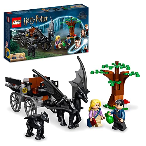 LEGO 76400 Harry Potter Hogwarts Kutsche mit Thestralen, Spielzeug-Set mit Minifiguren, wie Luna Lovegood und Pferde-Figuren, Idee für Geschenk von LEGO