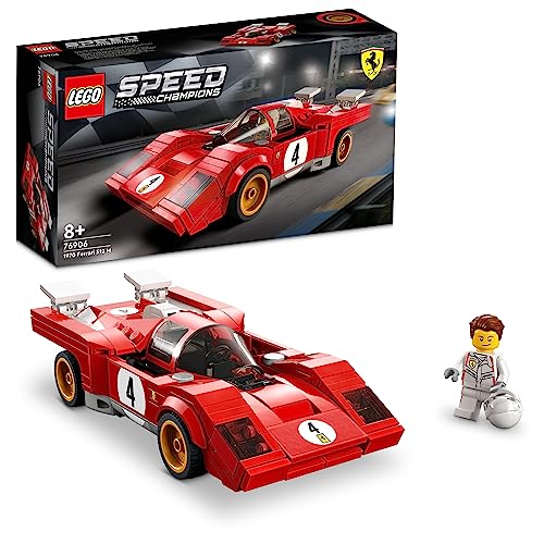LEGO Speed Champions 1970 Ferrari 512 M Bausatz für Modellauto, Spielzeug-Auto, Rennwagen für Kinder, 2022 Kollektion 76906 von LEGO