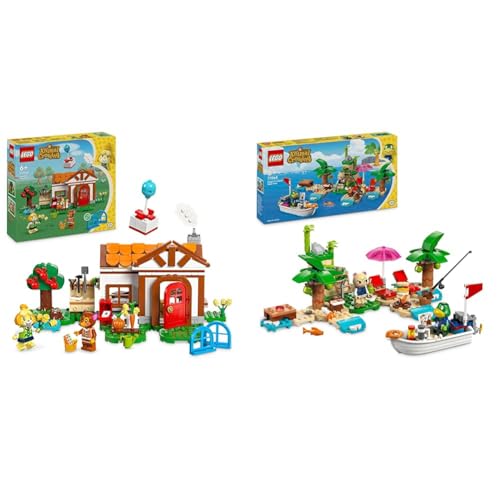 LEGO Animal Crossing Besuch von Melinda, kreatives Spielzeug für Kinder & Animal Crossing Käptens Insel-Bootstour, kreatives Spielzeug von LEGO