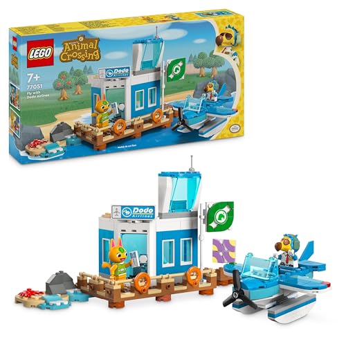 LEGO Animal Crossing Flieg mit Dodo Airlines, Videospiel-Spielset, Flughafen-Spielzeug, Wasserflugzeug und Pilot-Minifigur, Geschenk für Mädchen und Jungen ab 7 Jahren 77051 von LEGO