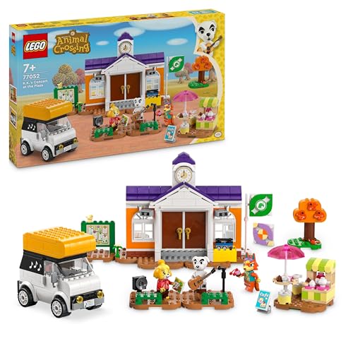 LEGO Animal Crossing K.K. spielt auf dem Festplatz, Bauspielzeug mit Café und Auto aus den Videospielen, Spielset für Mädchen und Jungen ab 7 Jahren, Geschenk für Kinder 77052 von LEGO