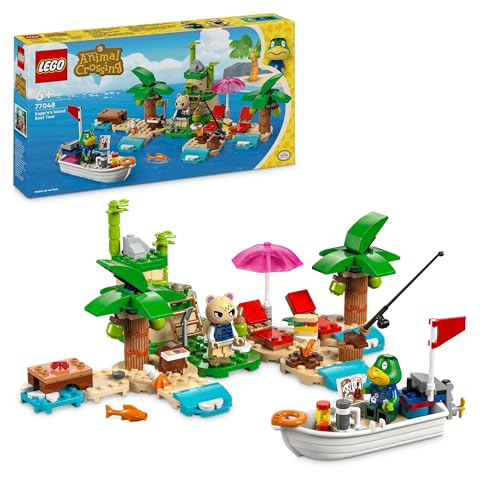 LEGO Animal Crossing Käptens Insel-Bootstour, kreatives Spielzeug für Kinder mit 2 Minifiguren aus der Videospielreihe, darunter Huschke, Geschenk für Mädchen und Jungen ab 6 Jahren 77048 von LEGO