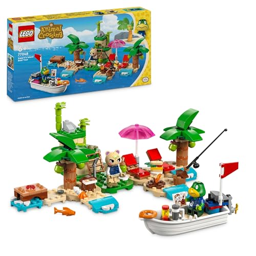 Lego Animal Crossing Käptens Insel-Bootstour, kreatives Spielzeug für Kinder mit 2 Minifiguren aus der Videospielreihe, darunter Huschke, Geschenk für Mädchen und Jungen ab 6 Jahren 77048 von LEGO