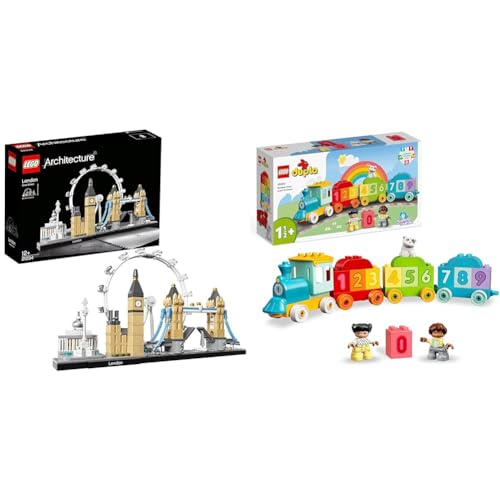 LEGO Architecture London Set & 10954 DUPLO Zahlenzug - Zählen Lernen, Zug Spielzeug, Lernspielzeug für Kinder ab 1, 5 Jahren, Baby Spielzeug für Mädchen und Jungen von LEGO