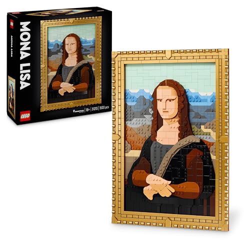 LEGO Art Mona Lisa, Set für Erwachsene, Gemälde von Leonardo da Vinci zum Aufhängen, kreative Aktivität für Männer und Frauen, Geschenk für Kunstliebhaber, italienische Renaissance Kunst 31213 von LEGO