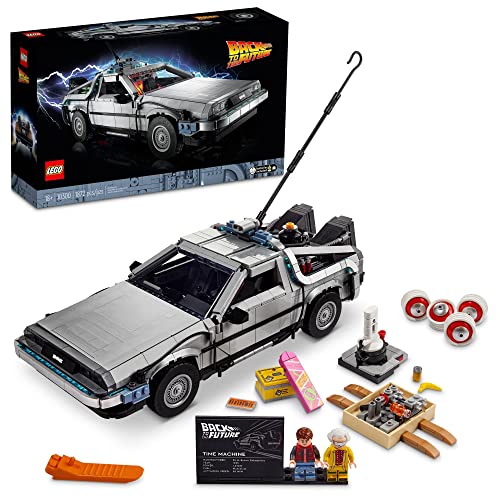 LEGO Back to The Future Time Machine 10300 Bauset für Erwachsene; Baue ein detailliertes Modell einer Filmlegende (1.856 Teile) von LEGO