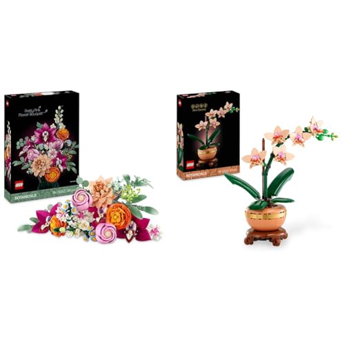 LEGO Botanicals Hübsches rosa Blumenstrauß-Set + Mini-Orchideenbündel künstliches Blumen-Bauset Zimmerpflanze mit Blumentopf im Terrakotta-Stil Naturgeschenke für Frauen Männer, Sie oder Ihn von LEGO