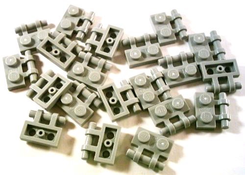 LEGO Bricks – Bügeleisen mit Clip für Clip offen (20 Stück), 1 x 2 Türen, hellgrau Neue von LEGO
