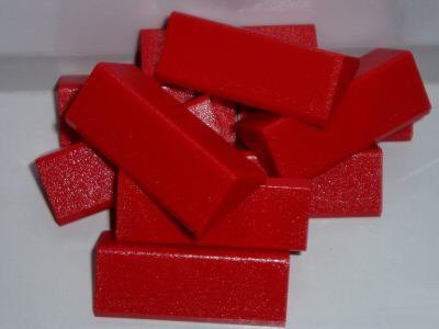 LEGO City - 10 x Dachsteine - Firste Firststeine 2x4 in rot von LEGO