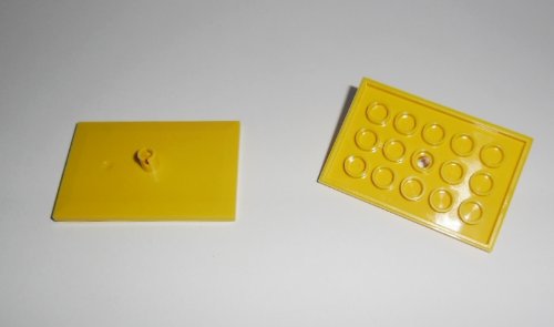 LEGO City - 2 Eisenbahn "Drehplatten mit 6x4 Noppen mit Pin" in Gelb von LEGO