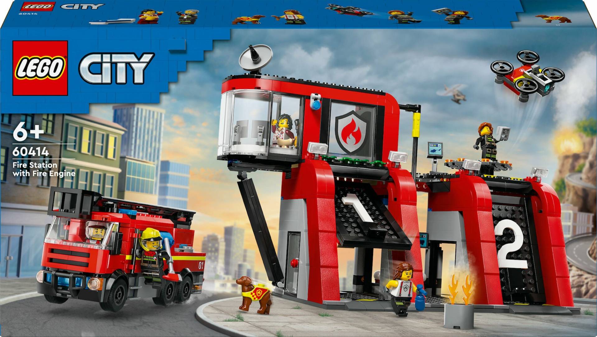 LEGO City 60414 Feuerwehrstation mit Drehleiterfahrzeug von LEGO