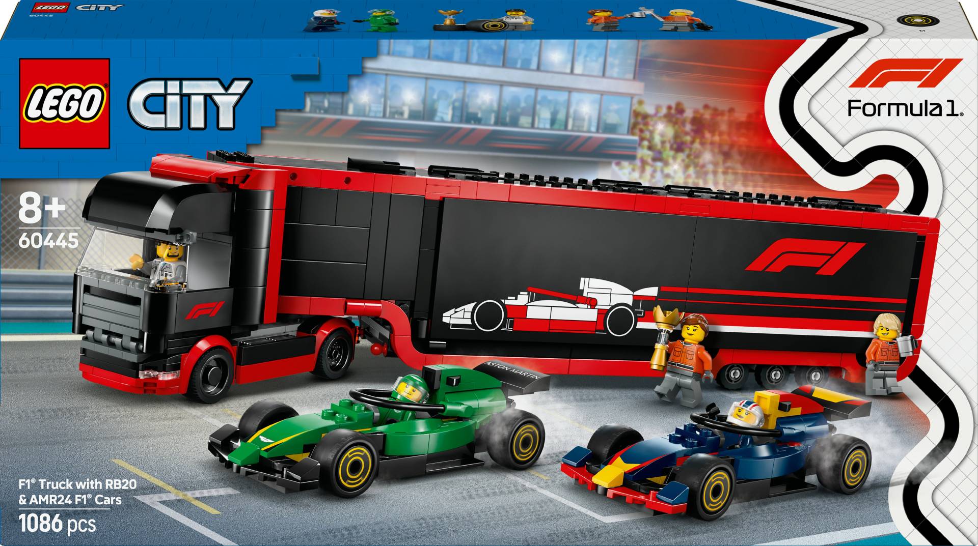 LEGO City 60445 F1 Transporter mit RB20 &  AMR24 F1 Rennautos von LEGO